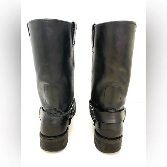 Harley-Davidson Mens Hustin 11-Inch Pull-On Harness Motorycle Black Boots D95354